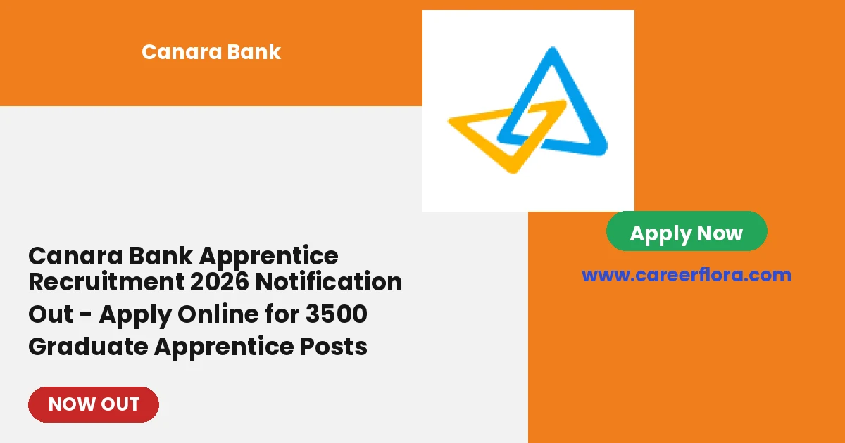 Canara Bank Apprentice Recruitment 2026