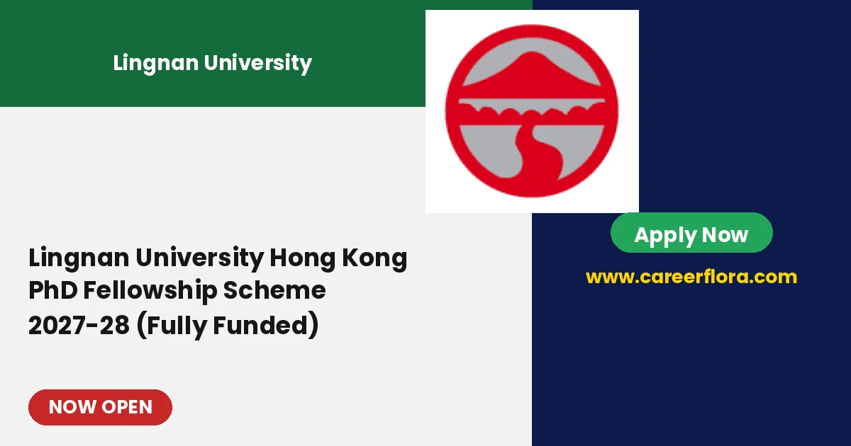 Lingnan University Hong Kong PhD Fellowship Scheme 2027-28