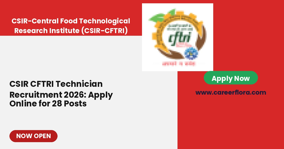CSIR CFTRI Technician Recruitment 2026