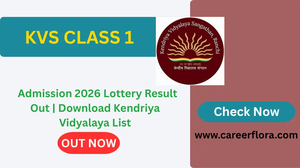 KVS Class 1 Admission 2026 Lottery Result Out | Download Kendriya Vidyalaya List
