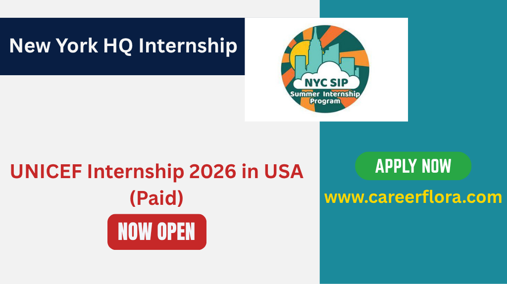 UNICEF Internship 2026 in USA (Paid) | Apply for New York HQ Internship