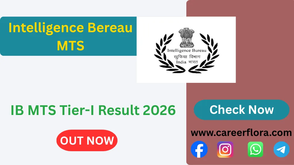 Intelligence Bereau MTS Tier-I Result 2026