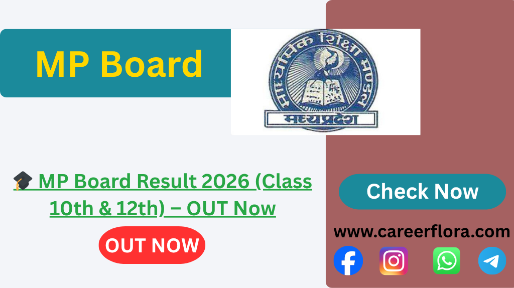 🎓 MP Board Result 2026 (Class 10th & 12th) – OUT Now