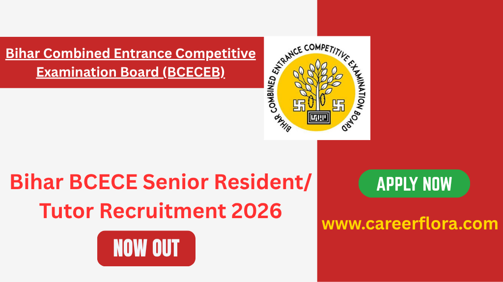 Bihar BCECE Senior Resident / Tutor Recruitment 2026