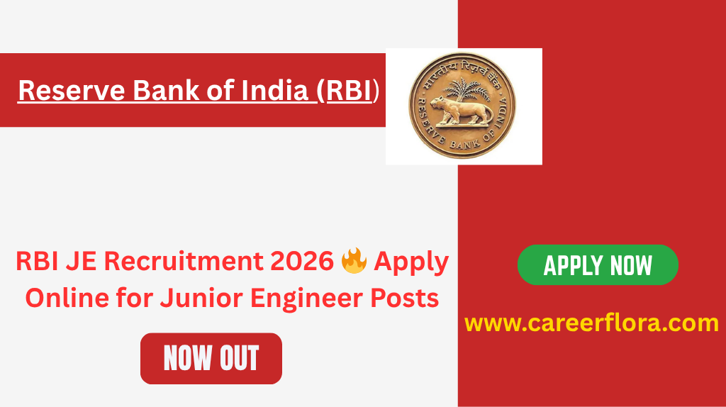 RBI JE Recruitment 2026 🔥 Apply Online for Junior Engineer Posts