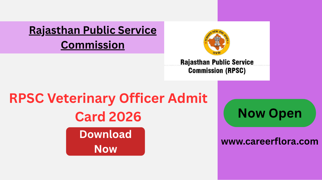 RPSC Veterinary Officer Admit Card 2026