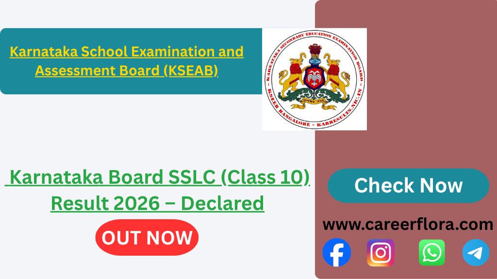 📢 Karnataka Board SSLC (Class 10) Result 2026 – Declared