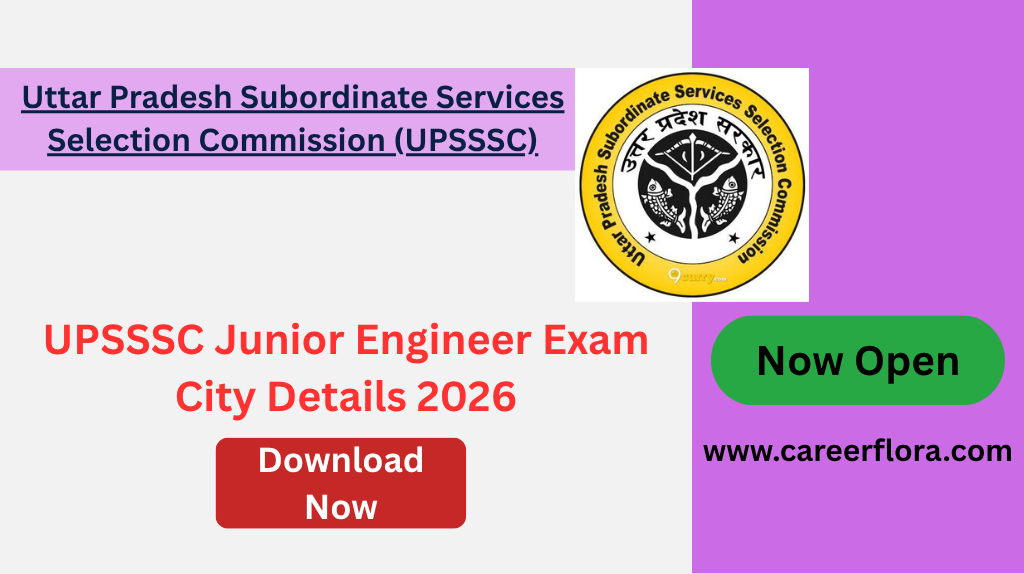 UPSSSC JE Exam City Details 2026 Out – Check City Slip, Exam Date & Admit Card