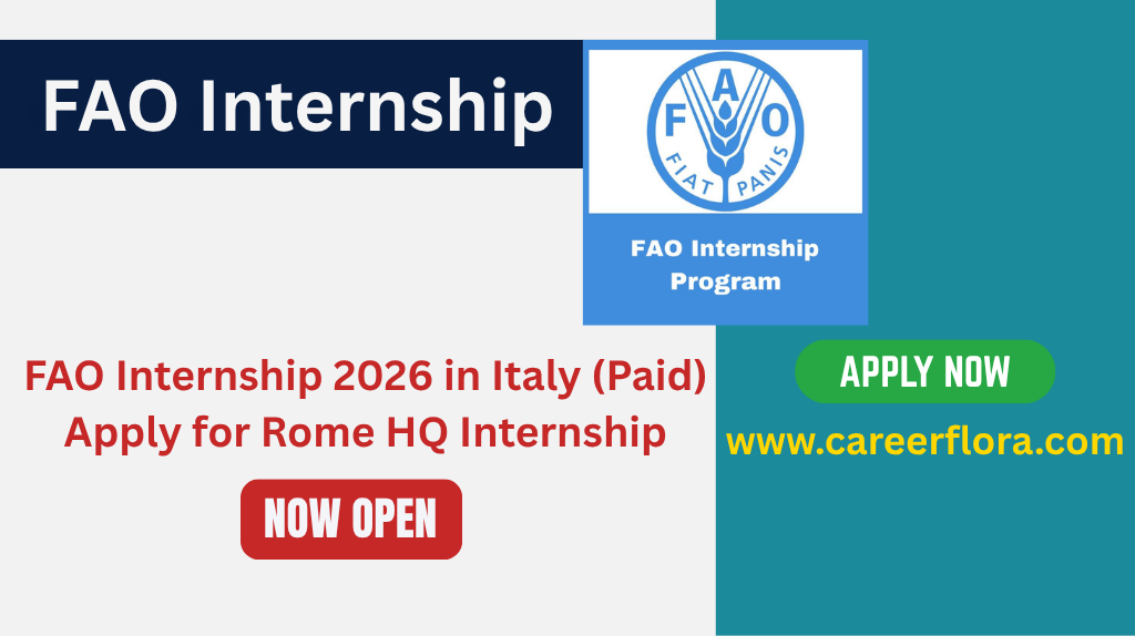 FAO Internship 2026 in Italy (Paid) | Apply for Rome HQ Internship