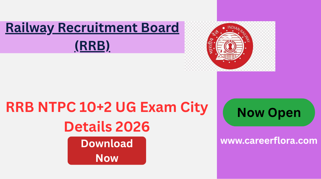 RRB NTPC 10+2 UG Exam City 2026 Out – Check City & Exam Date Now