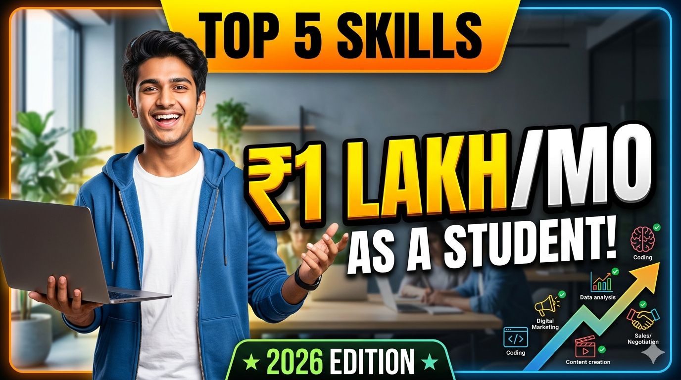 Top 5 Skills That Can Make You ₹1 Lakh/Month as a Student (2026)