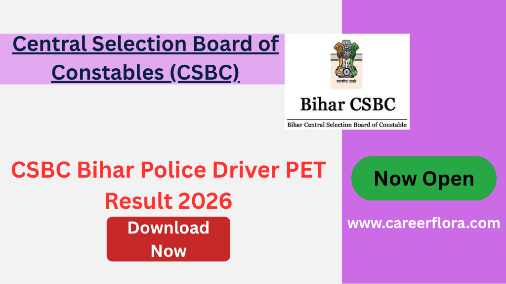 CSBC Bihar Police Driver PET Result 2026 Out Now, Check PDF