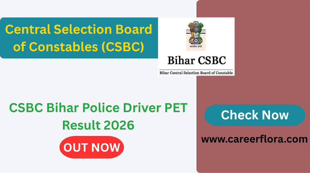 CSBC Bihar Police Driver PET Result 2026 Out Now, Check PDF