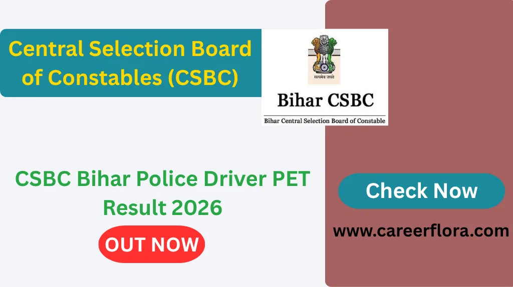 CSBC Bihar Police Driver PET Result 2026 Out Now, Check PDF