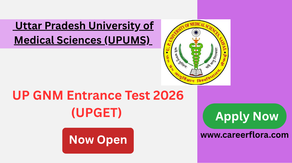 UP GNM Entrance Test 2026 (UPGET) Apply Online