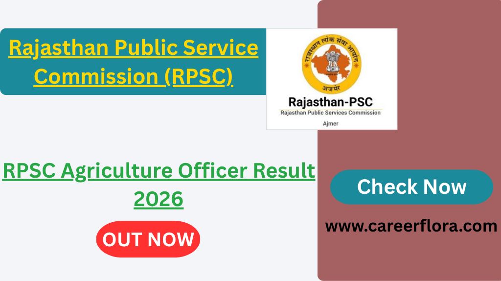RPSC Agriculture Officer Result 2026 Out – Check Cut Off & Merit List