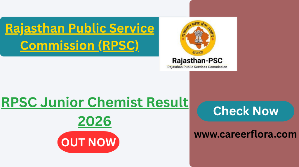 RPSC Junior Chemist Result 2026 Out – Check Cut Off & Merit List PDF