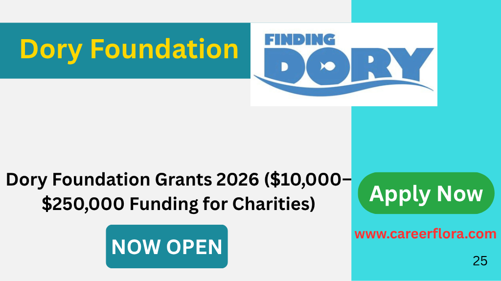Dory Foundation Grants 2026 ($10,000–$250,000 Funding for Charities)