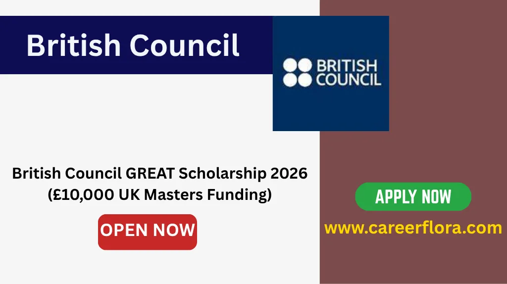 British Council GREAT Scholarship 2026 (£10,000 UK Masters Funding)
