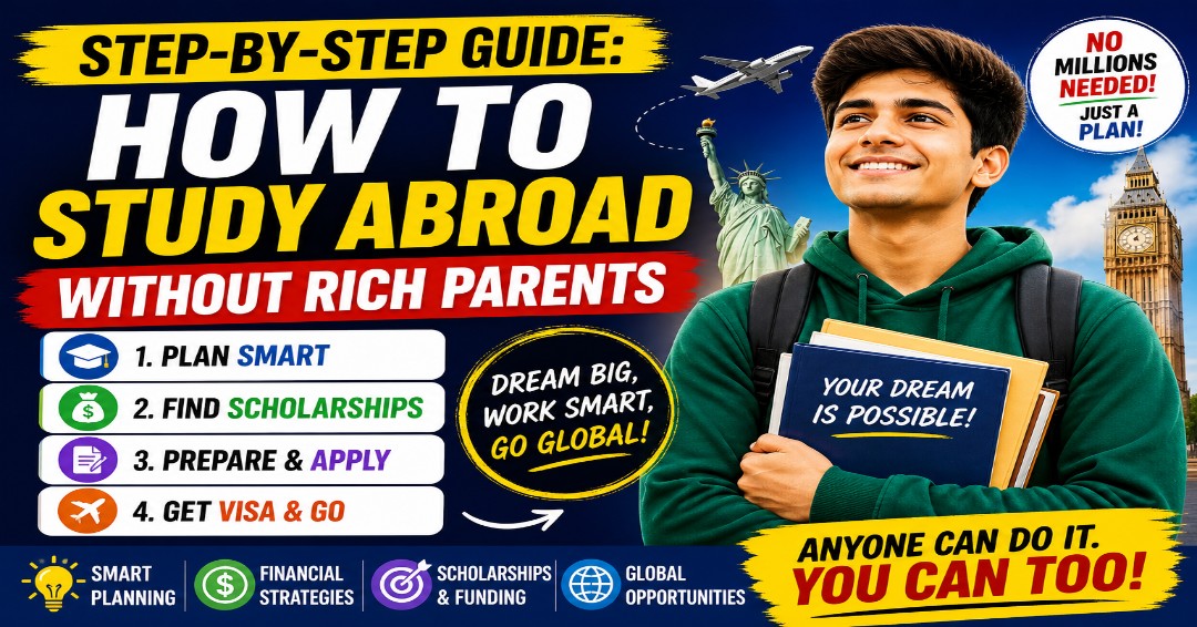 Step-by-Step Guide: How to Study Abroad Without Rich Parents