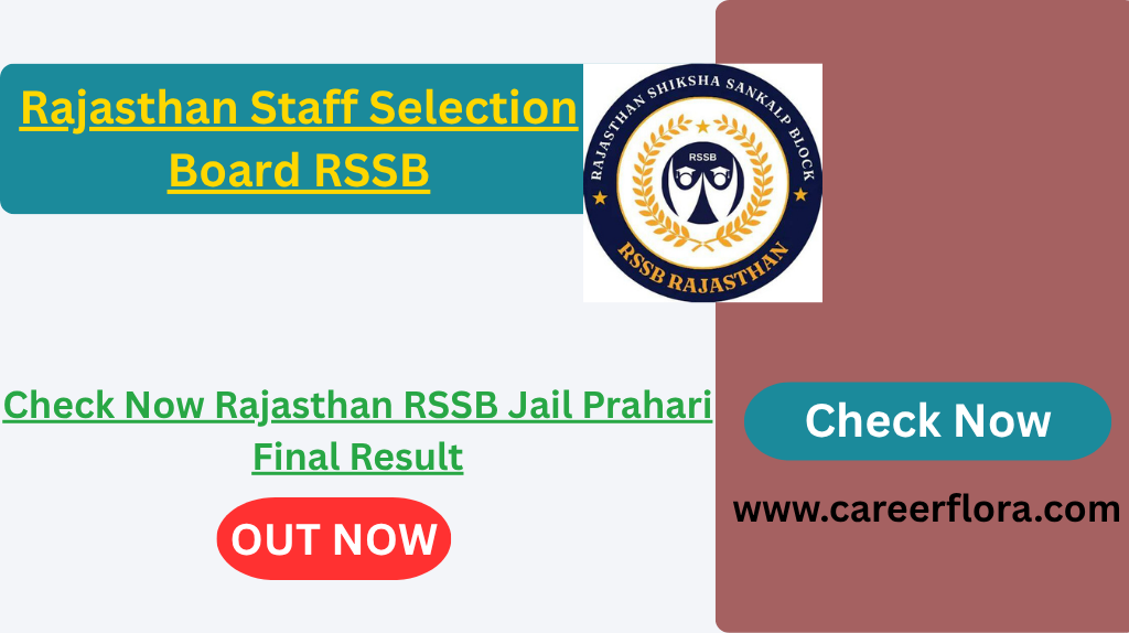 Rajasthan RSSB Jail Prahari Final Result