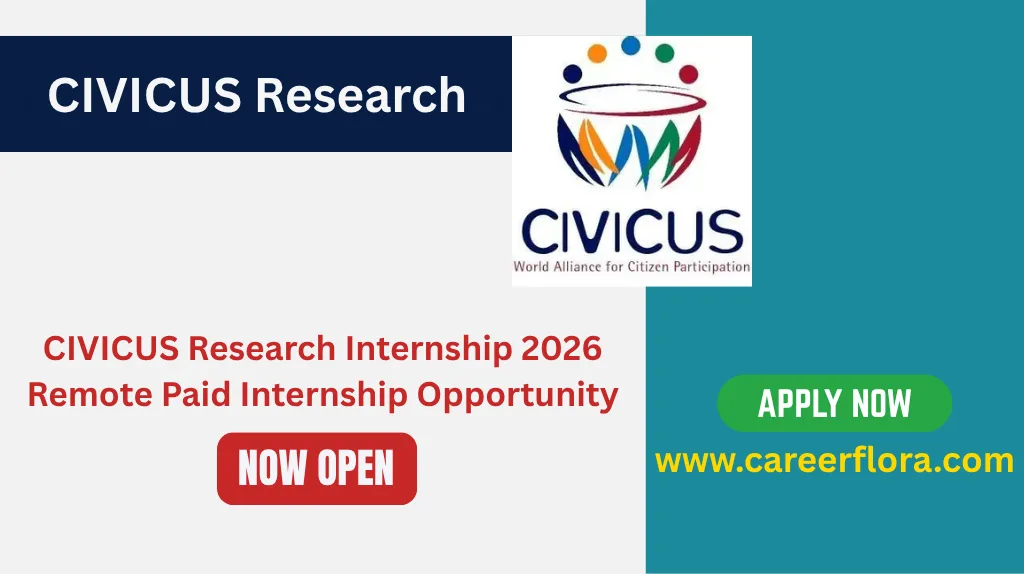 CIVICUS Research Internship 2026 Remote Paid Internship Opportunity