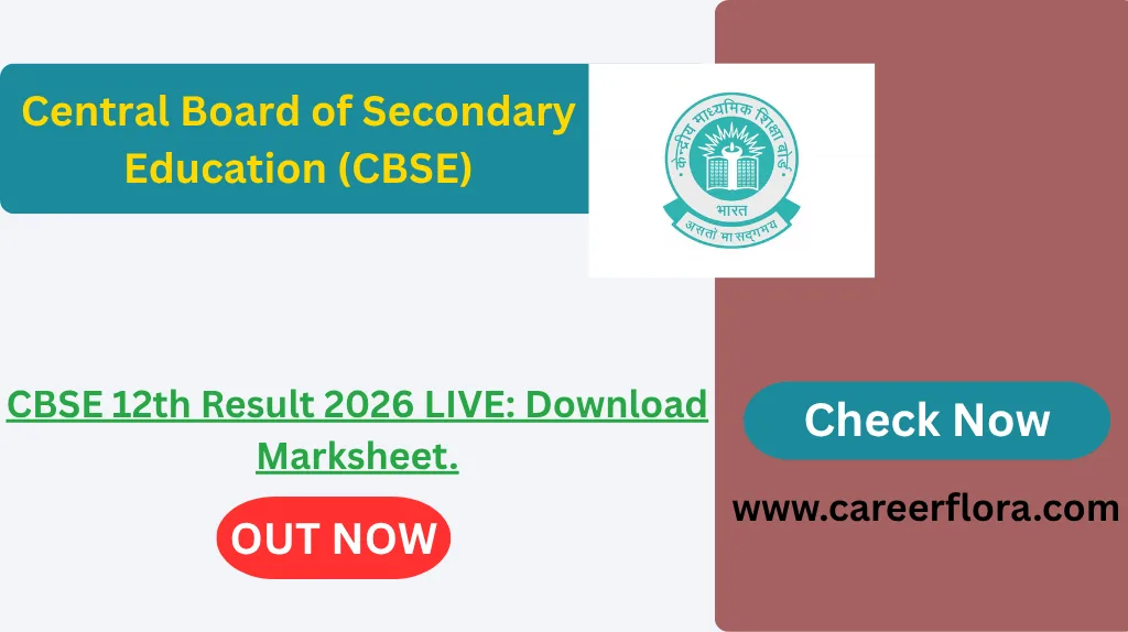 CBSE 12th Result 2026 LIVE: Download Marksheet.