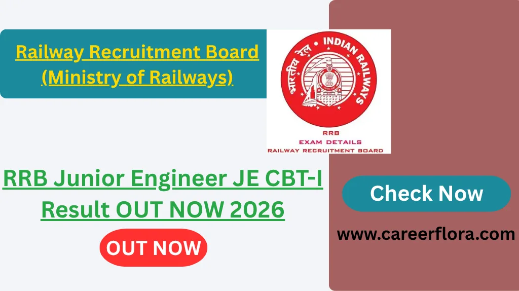 RRB Junior Engineer JE CBT-I Result OUT NOW 2026
