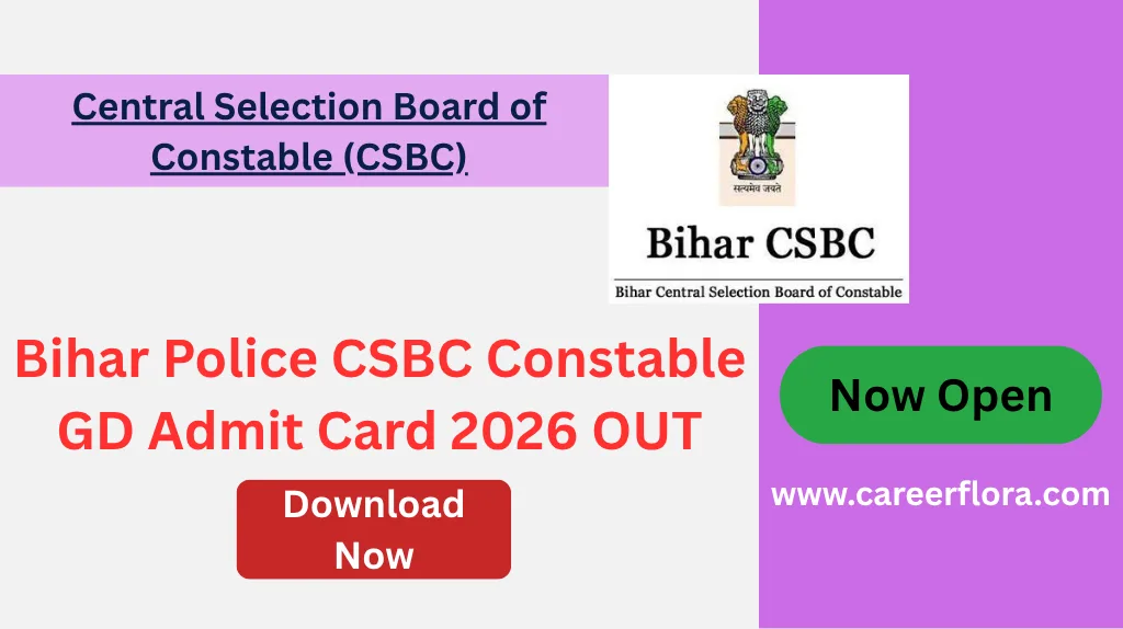 Bihar Police CSBC Constable GD Admit Card 2026 OUT Soon