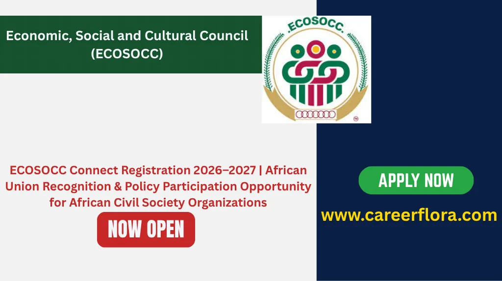 ECOSOCC Connect Registration 2026–2027 | African Union Recognition & Policy Participation Opportunity for African Civil Society Organizations
