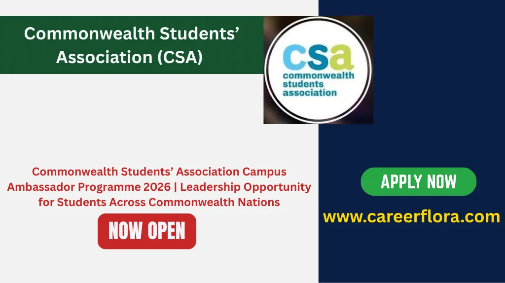 Commonwealth Students’ Association Campus Ambassador Programme 2026 | Leadership Opportunity for Students Across Commonwealth Nations