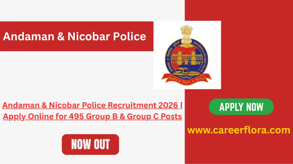 Andaman & Nicobar Police Recruitment 2026 | Apply Online for 495 Group B & Group C Posts