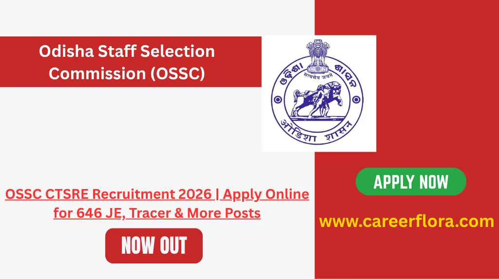 OSSC CTSRE Recruitment 2026 | Apply Online for 646 JE, Tracer & More Posts