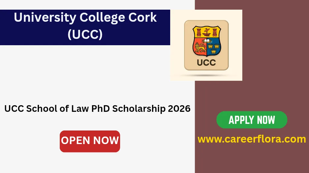 UCC School of Law PhD Scholarship 2026