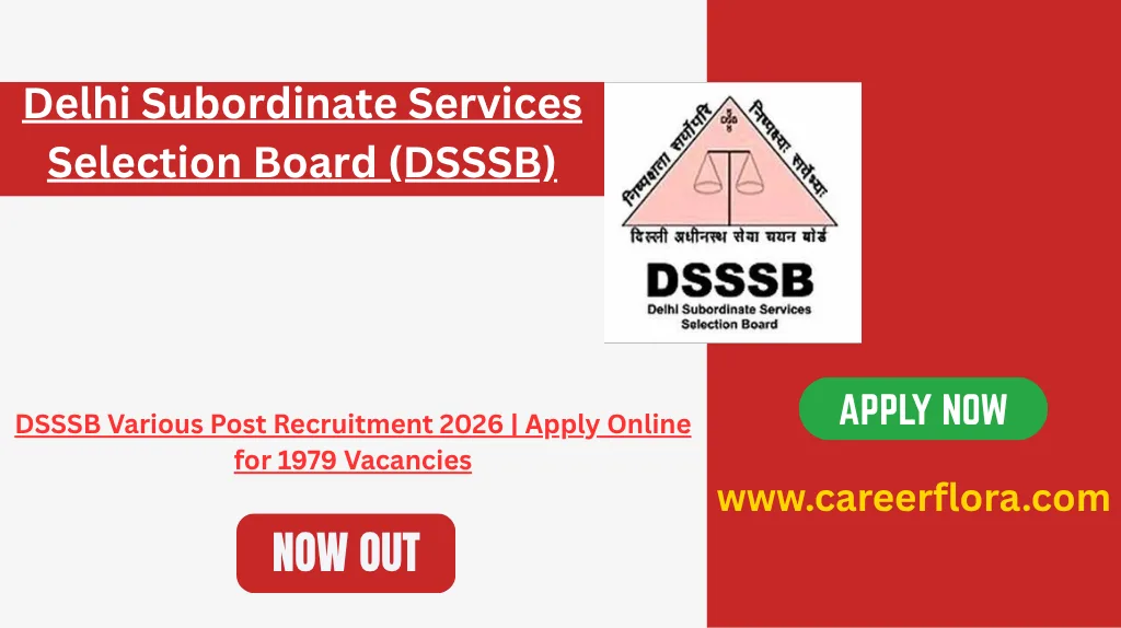 DSSSB Various Post Recruitment 2026 | Apply Online for 1979 Vacancies