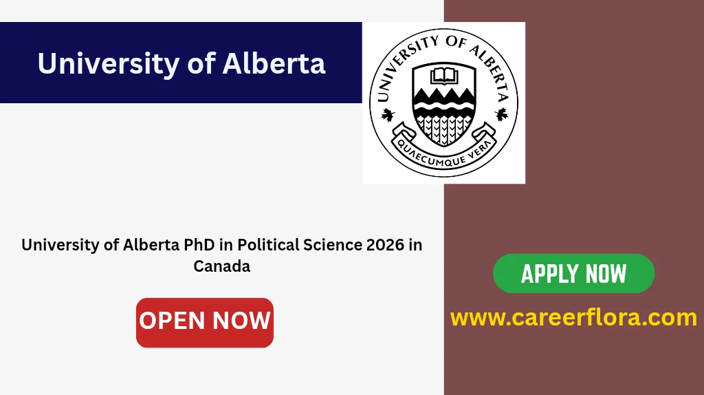 University of Alberta PhD in Political Science 2026 in Canada