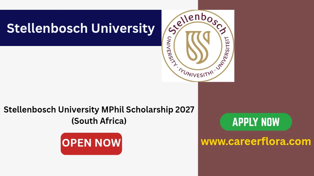 Stellenbosch University MPhil Scholarship 2027 (South Africa)