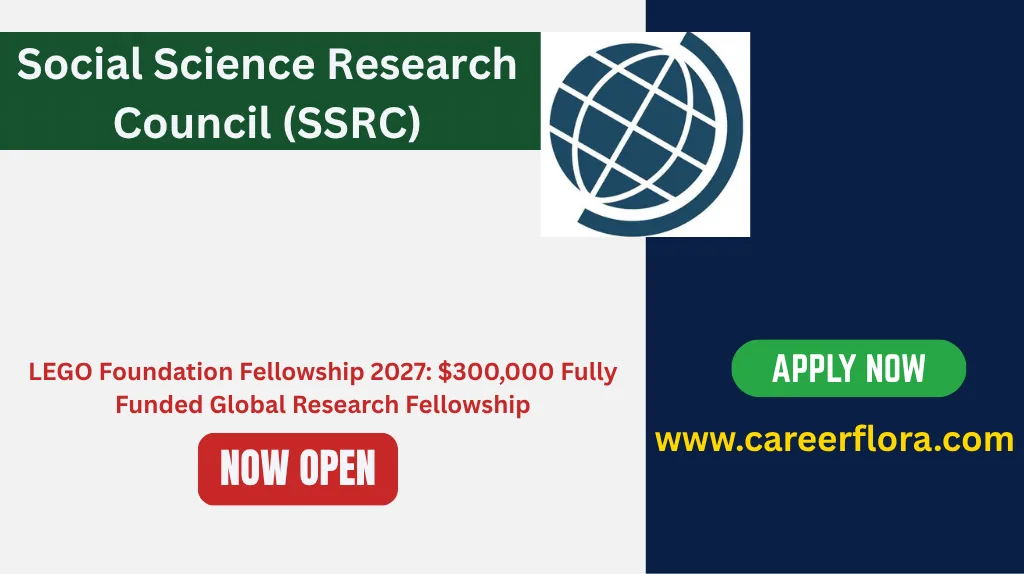 LEGO Foundation Fellowship 2027: $300,000 Fully Funded Global Research Fellowship