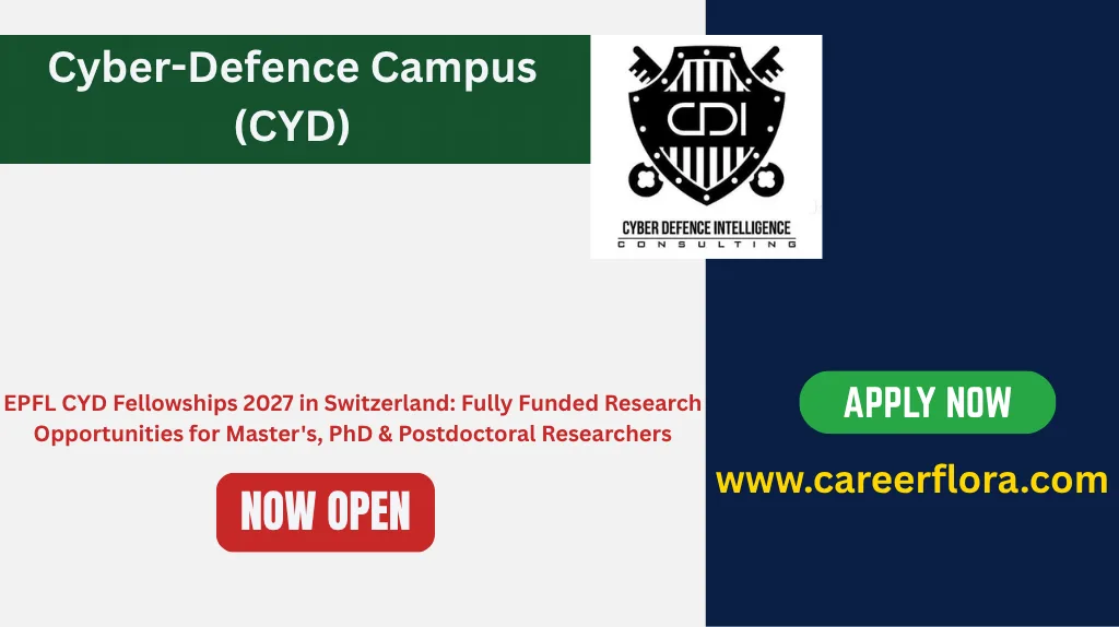 EPFL CYD Fellowships 2027 in Switzerland: Fully Funded Research Opportunities for Master's, PhD & Postdoctoral Researchers