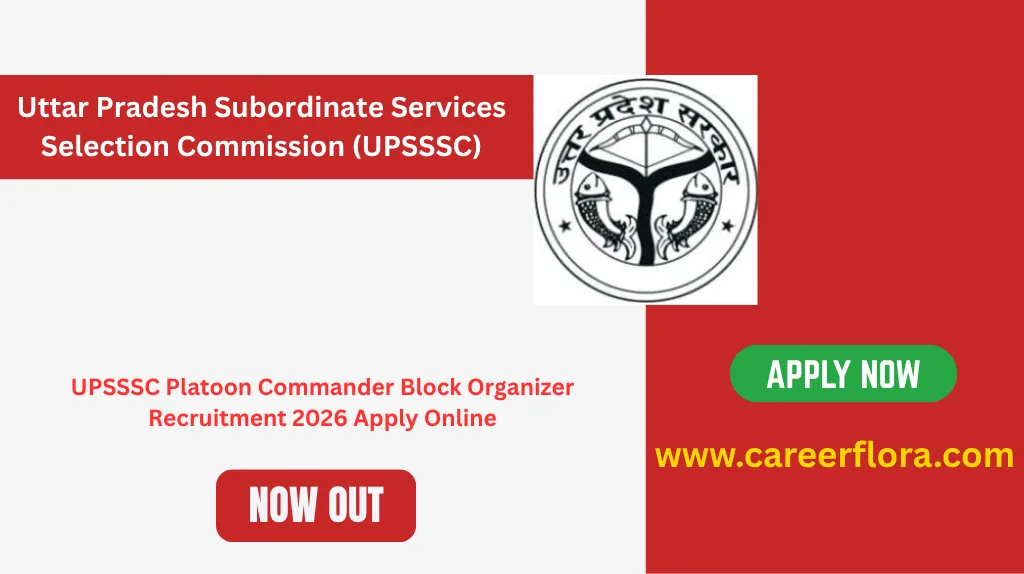 UPSSSC Platoon Commander Block Organizer Recruitment 2026 Apply Online