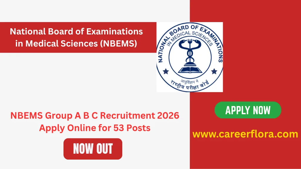 NBEMS Group A B C Recruitment 2026 Apply Online for 53 Posts