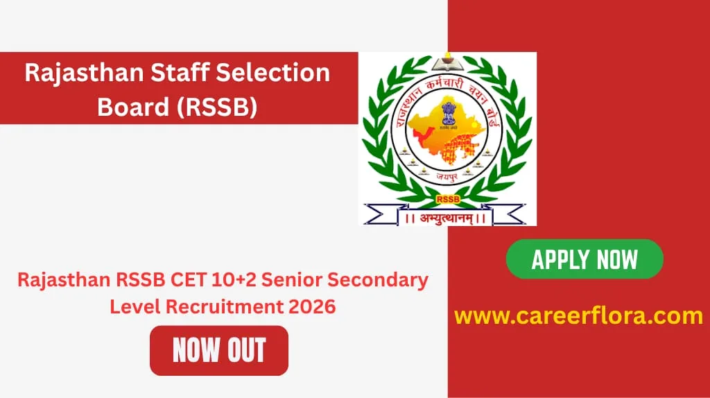 Rajasthan RSSB CET 10+2 Senior Secondary Level Recruitment 2026