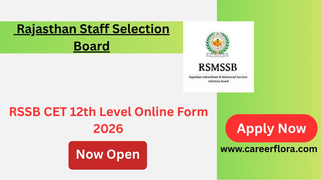RSSB CET 12th Level Online Form 2026