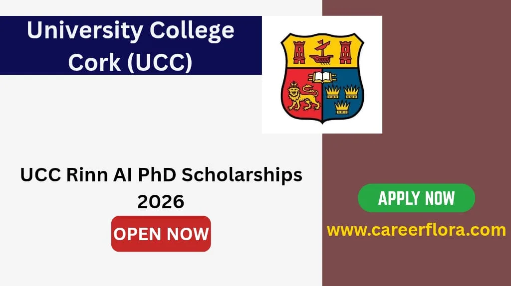 UCC Rinn AI PhD Scholarships 2026