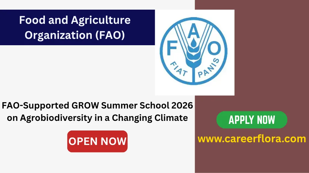 FAO-Supported GROW Summer School 2026 on Agrobiodiversity in a Changing Climate
