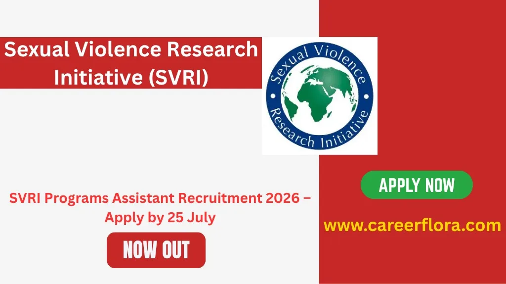 SVRI Programs Assistant Recruitment 2026 – Apply by 25 July