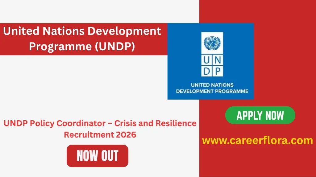UNDP Policy Coordinator – Crisis and Resilience Recruitment 2026