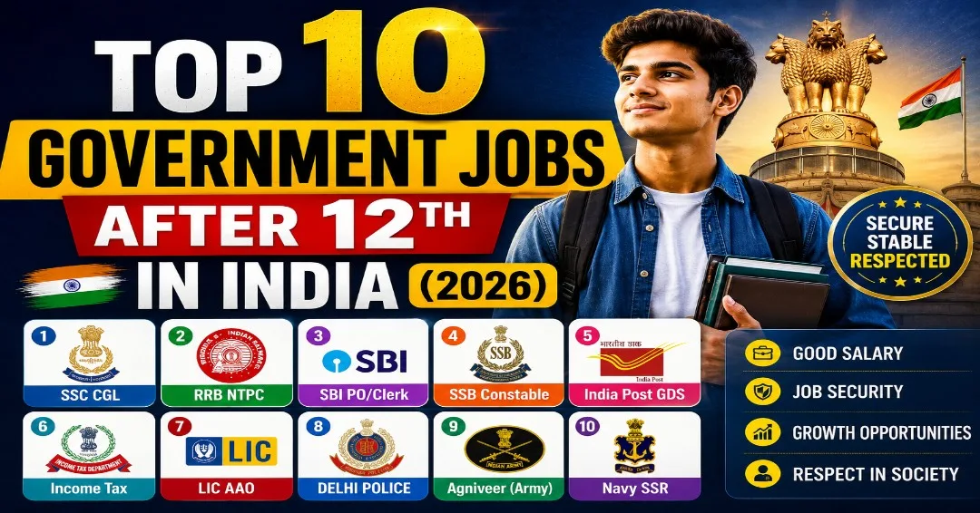Top 10 Government Jobs After 12th in India (2026)