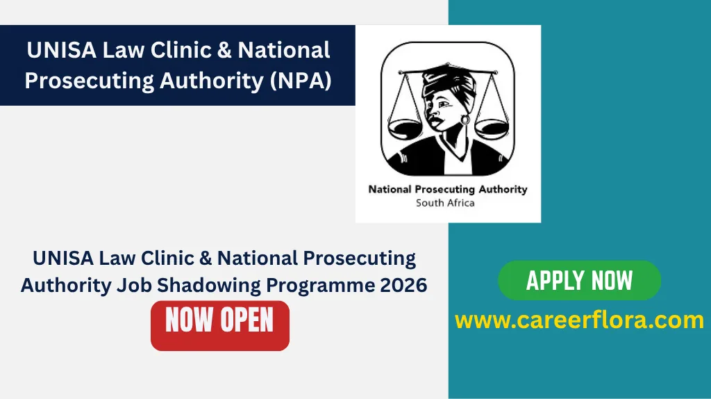 UNISA Law Clinic & National Prosecuting Authority Job Shadowing Programme 2026