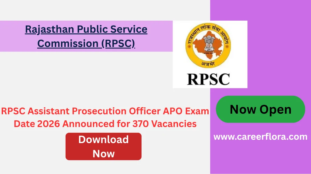 RPSC Assistant Prosecution Officer APO Exam Date 2026 Announced for 370 Vacancies